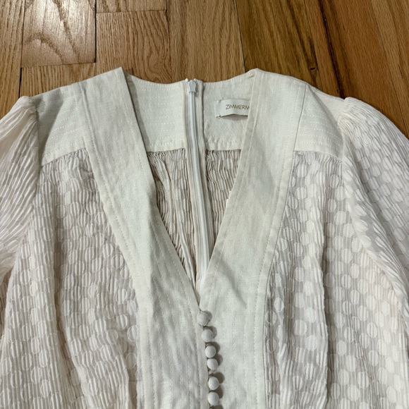 Zimmermann Plisse Dress in Pearl - Picture 5 of 16